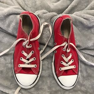 Kids size 1 red converse